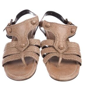 Balenciaga Tan Studded Leather Gladiator Sandals | Size 38 | Rare Style